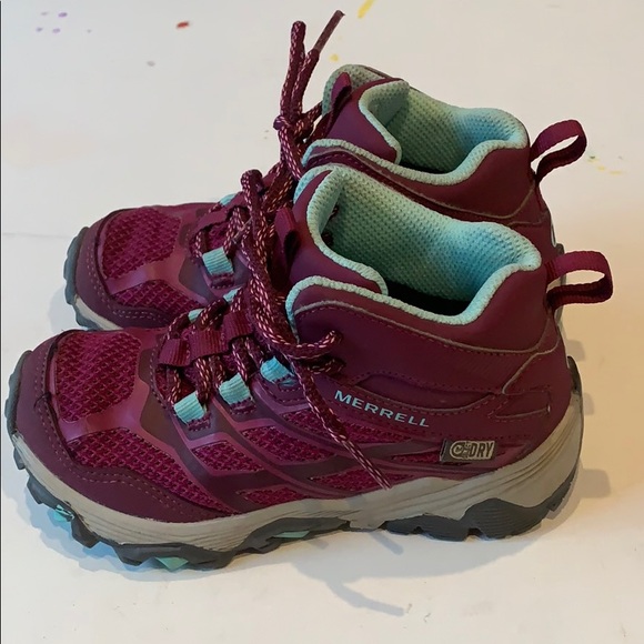 Merrell Moab Hiking Boots Girls Pink 11 & 12 M - Picture 3 of 8